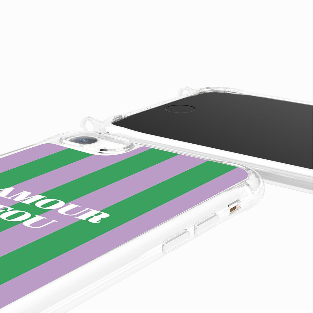 Coque Anneaux Imprimee Amour Fou Violet - 97