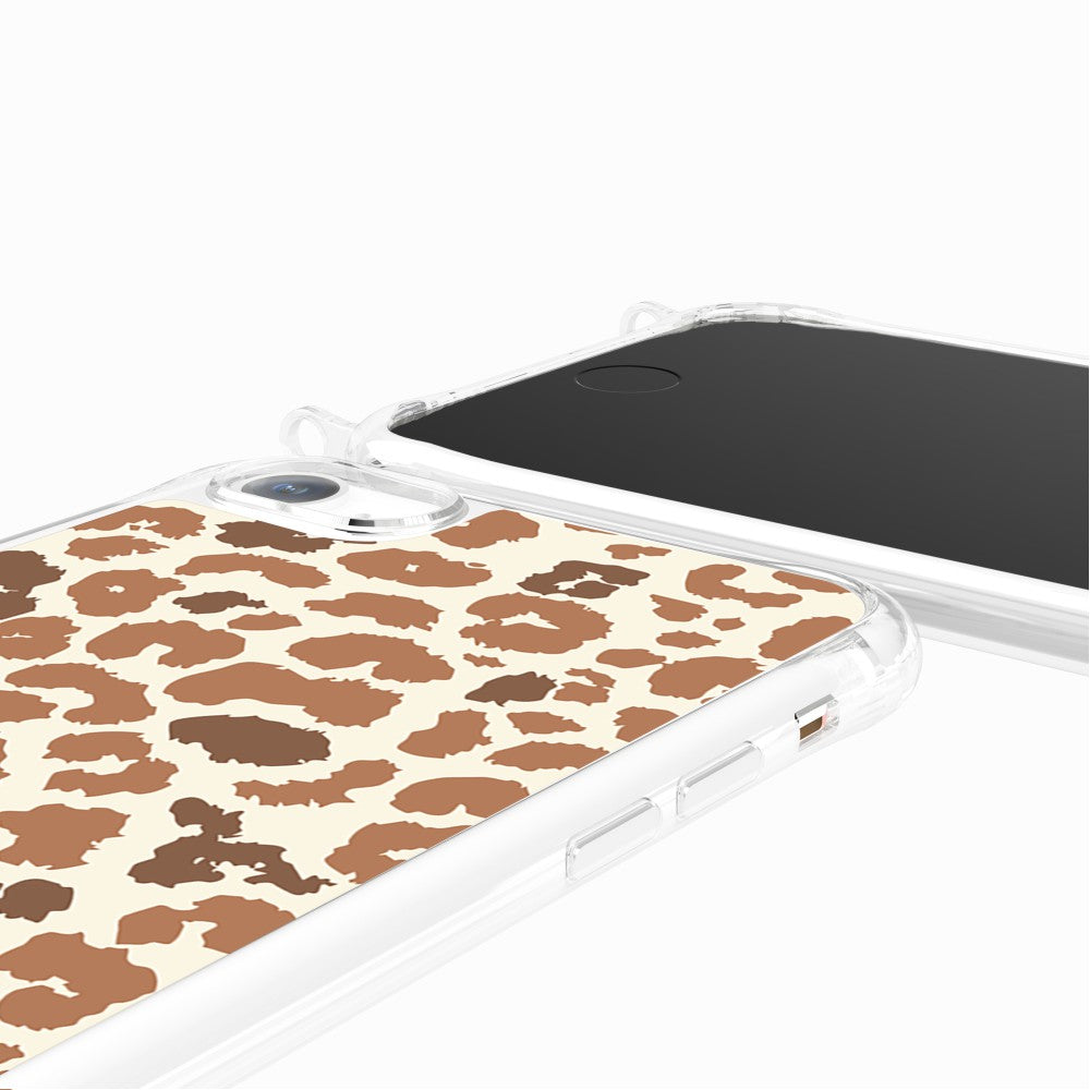 Coque Anneaux Imprimee Leopard Marron - 101