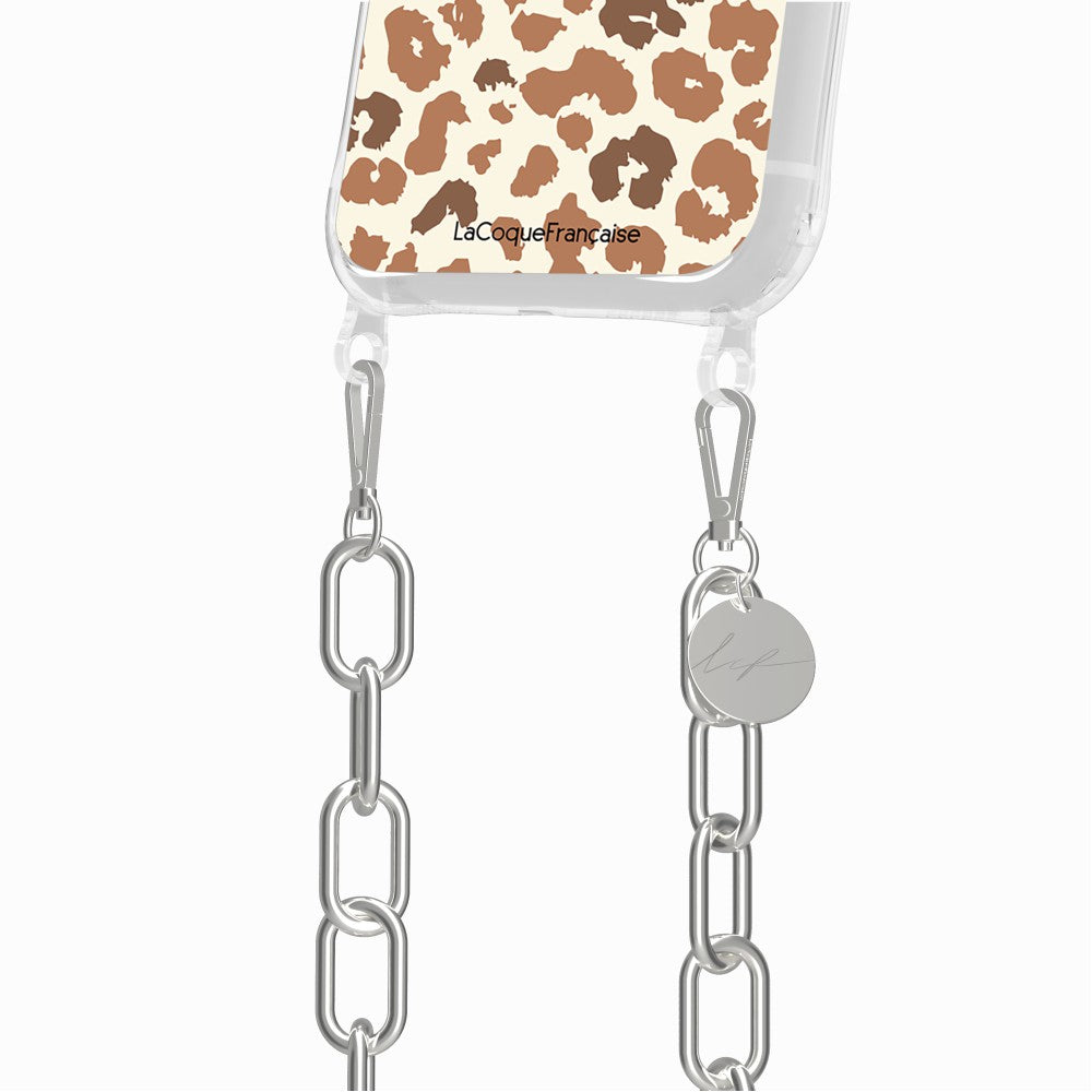 Coque Anneaux Imprimee Leopard Marron - 102