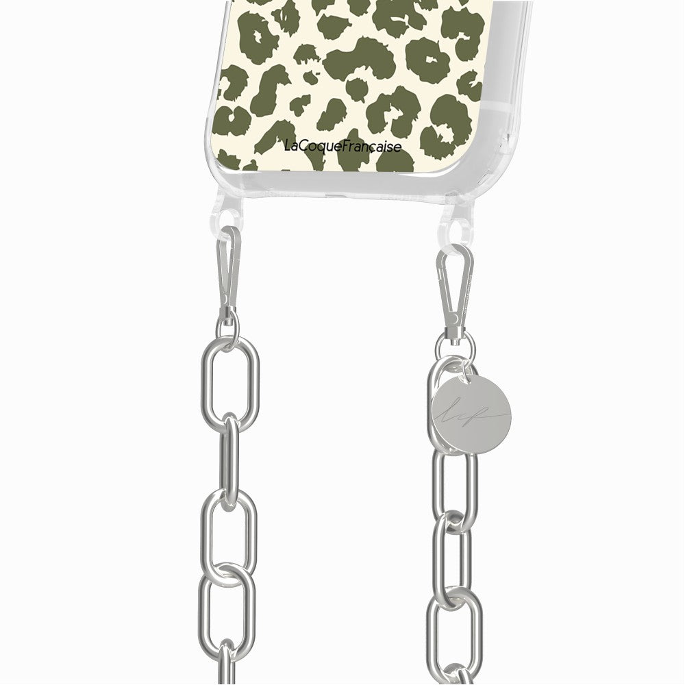 Coque Anneaux Imprimee Leopard Kaki