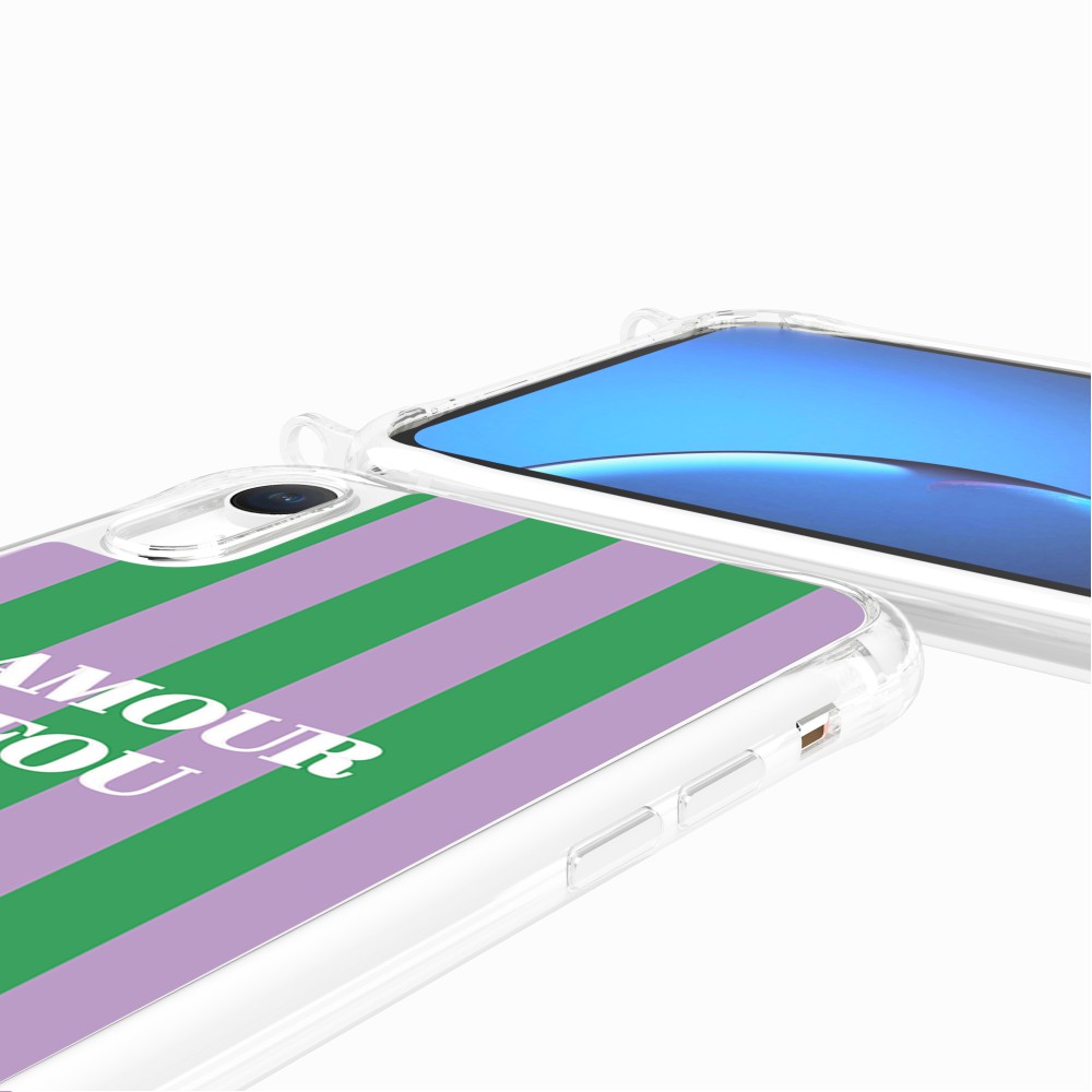 Coque Anneaux Imprimee Amour Fou Violet - 94