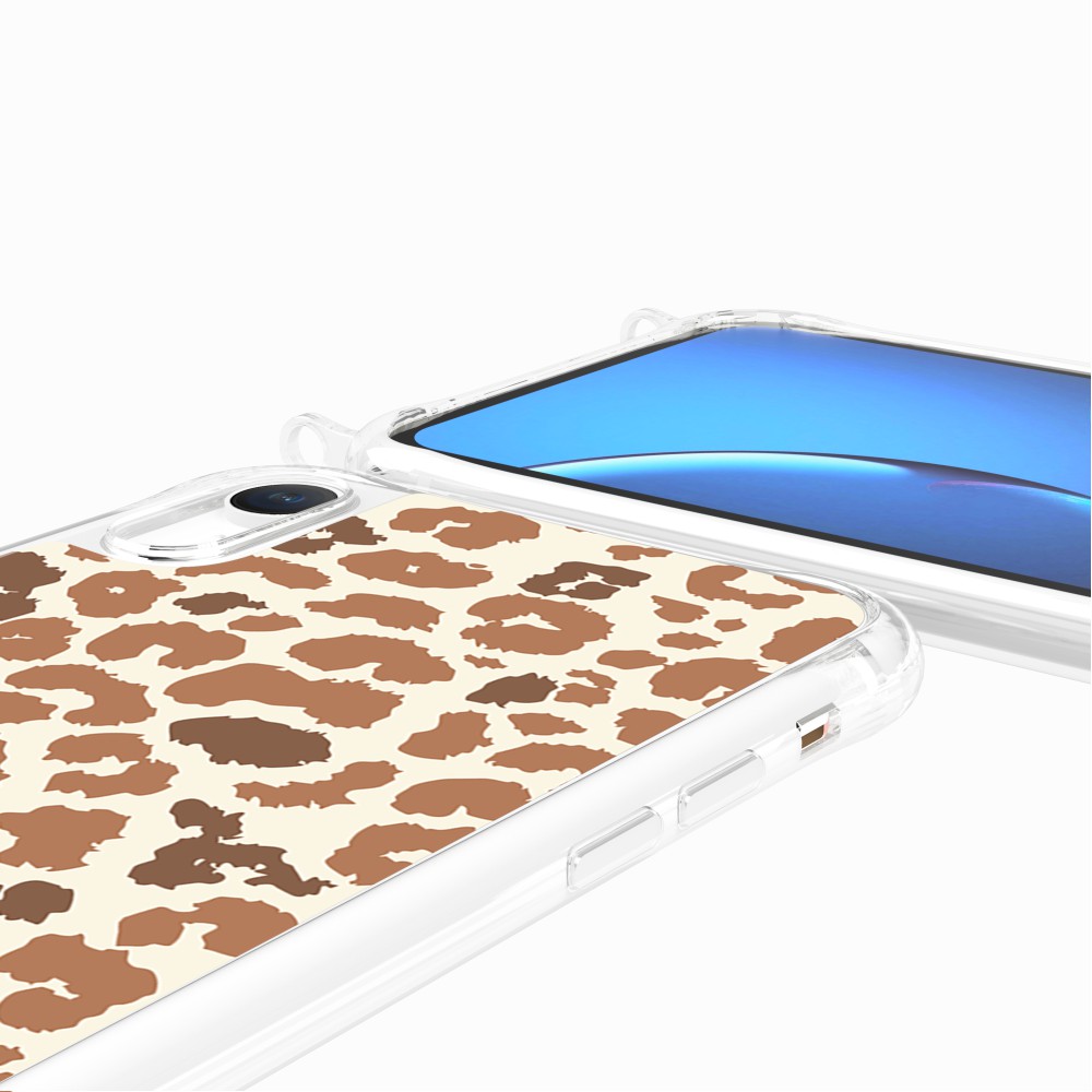 Coque Anneaux Imprimee Leopard Marron - 98