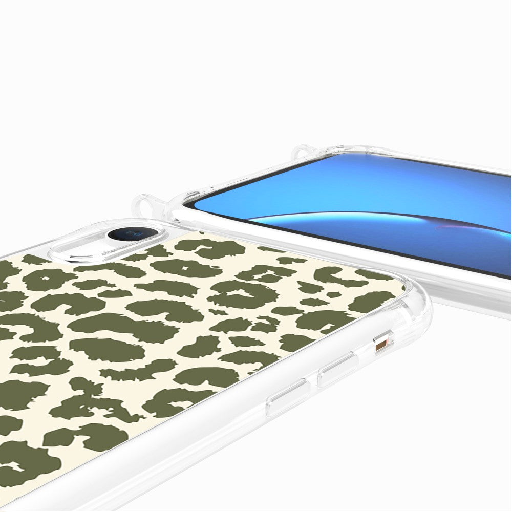 Coque Anneaux Imprimee Leopard Kaki