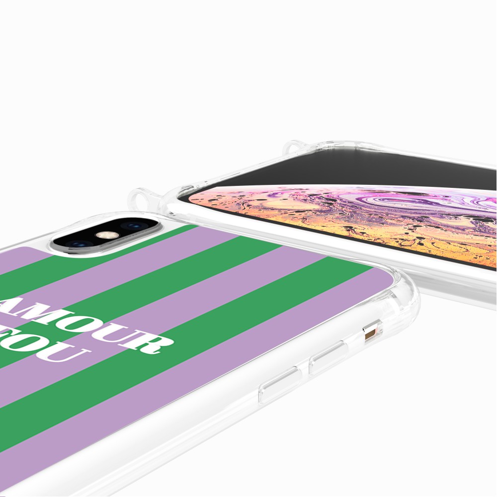 Coque Anneaux Imprimee Amour Fou Violet - 91