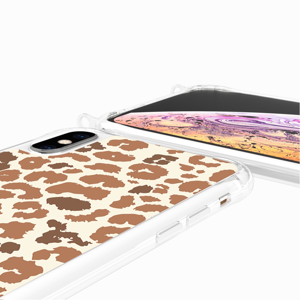 Coque Anneaux Imprimee Leopard Marron - 95