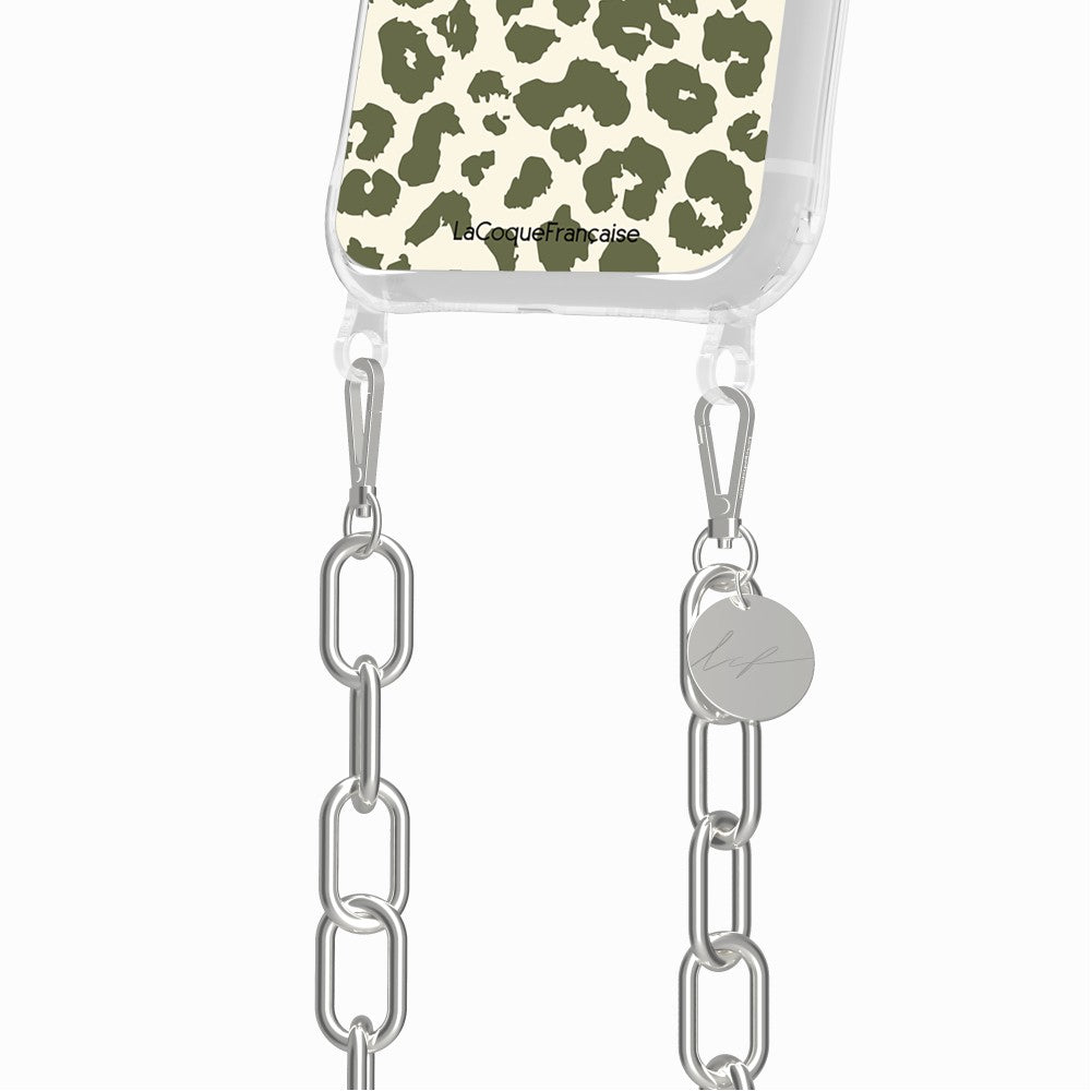 Coque Anneaux Imprimee Leopard Kaki
