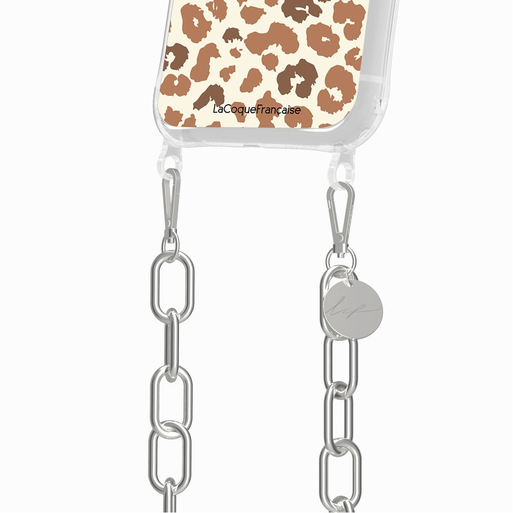 Coque Anneaux Imprimee Leopard Marron - 93