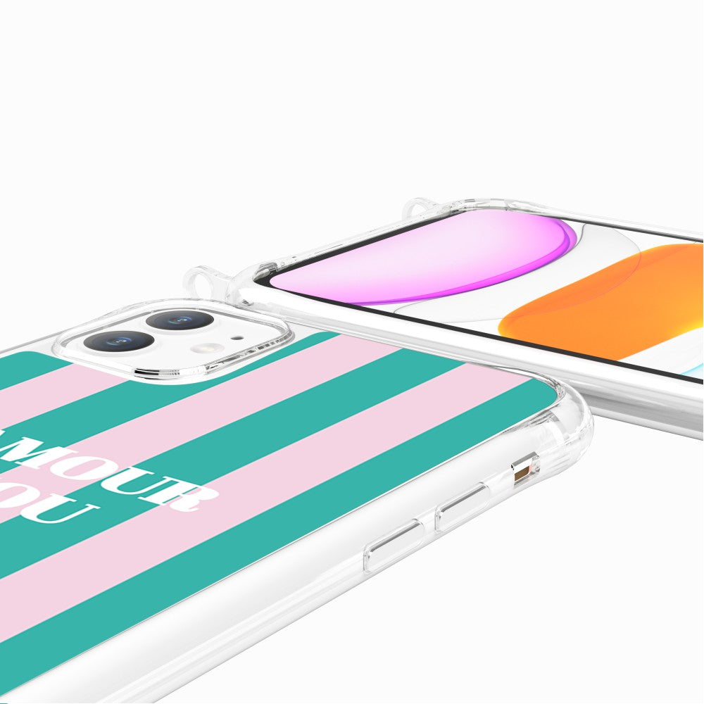 Coque Anneaux Imprimee Amour Fou Rose