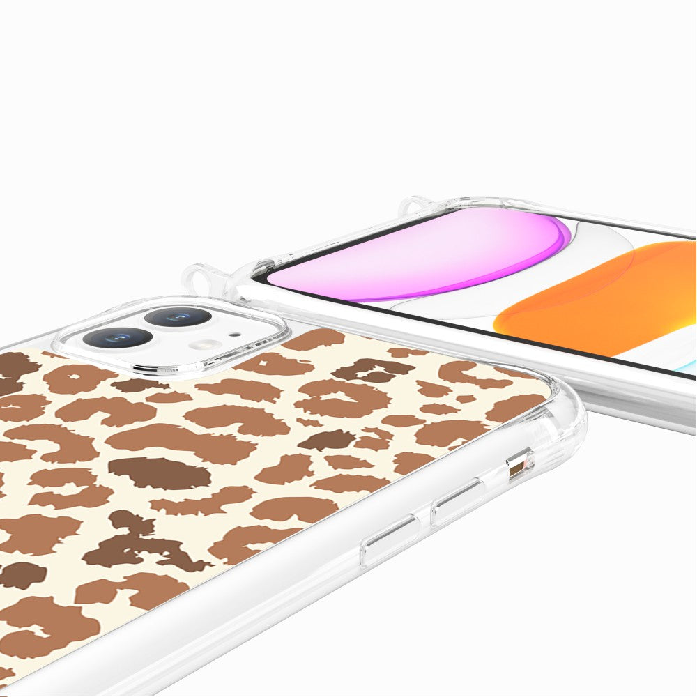 Coque Anneaux Imprimee Leopard Marron - 89