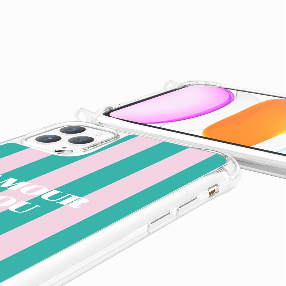 Coque Anneaux Imprimee Amour Fou Rose