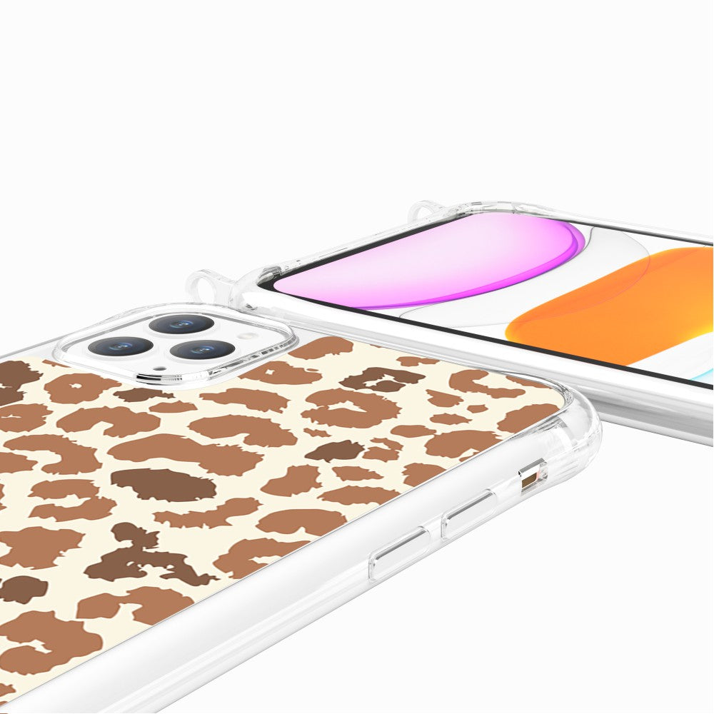 Coque Anneaux Imprimee Leopard Marron - 83