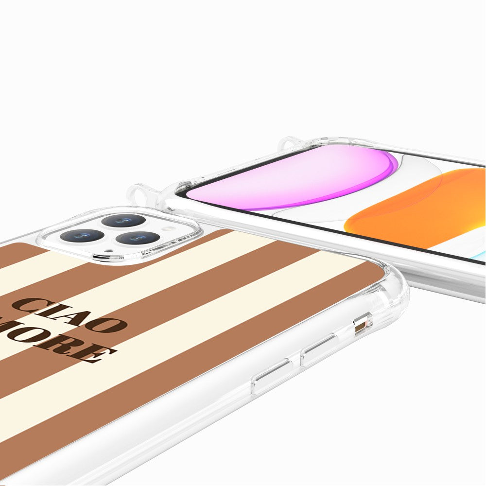 Coque Anneaux Imprimee Ciao Amore Beige - 86
