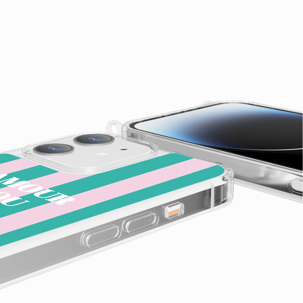 Coque Anneaux Imprimee Amour Fou Rose