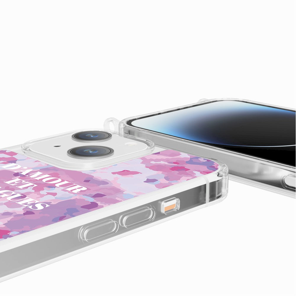 Coque Anneaux Imprimee D'amour Et De Vagues Parme