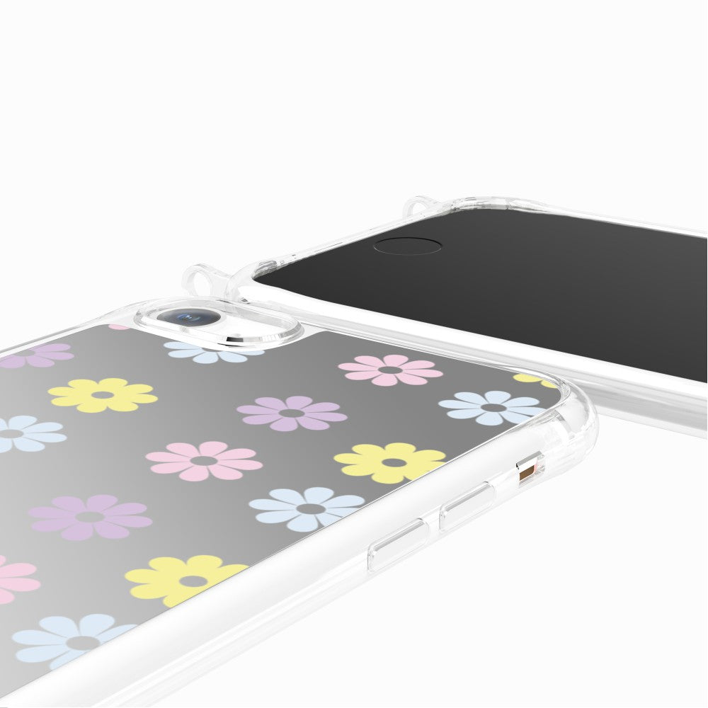 Coque Anneaux Miroir Imprimee Marguerite Pastel