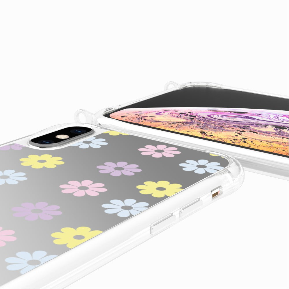 Coque Anneaux Miroir Imprimee Marguerite Pastel