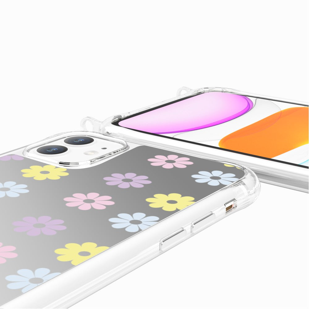 Coque Anneaux Miroir Imprimee Marguerite Pastel