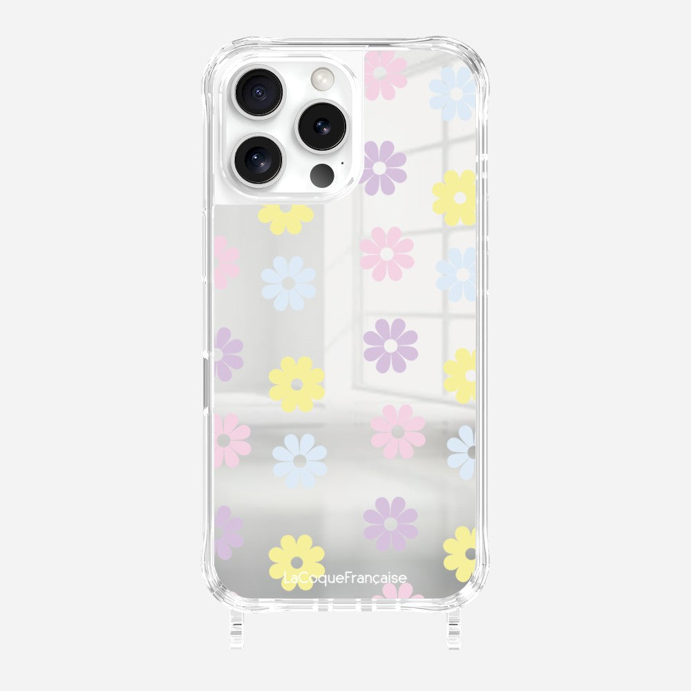 Coque Anneaux Miroir Imprimee Marguerite Pastel
