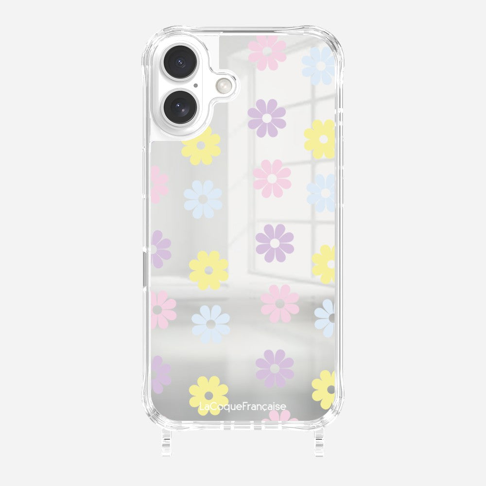 Coque Anneaux Miroir Imprimee Marguerite Pastel