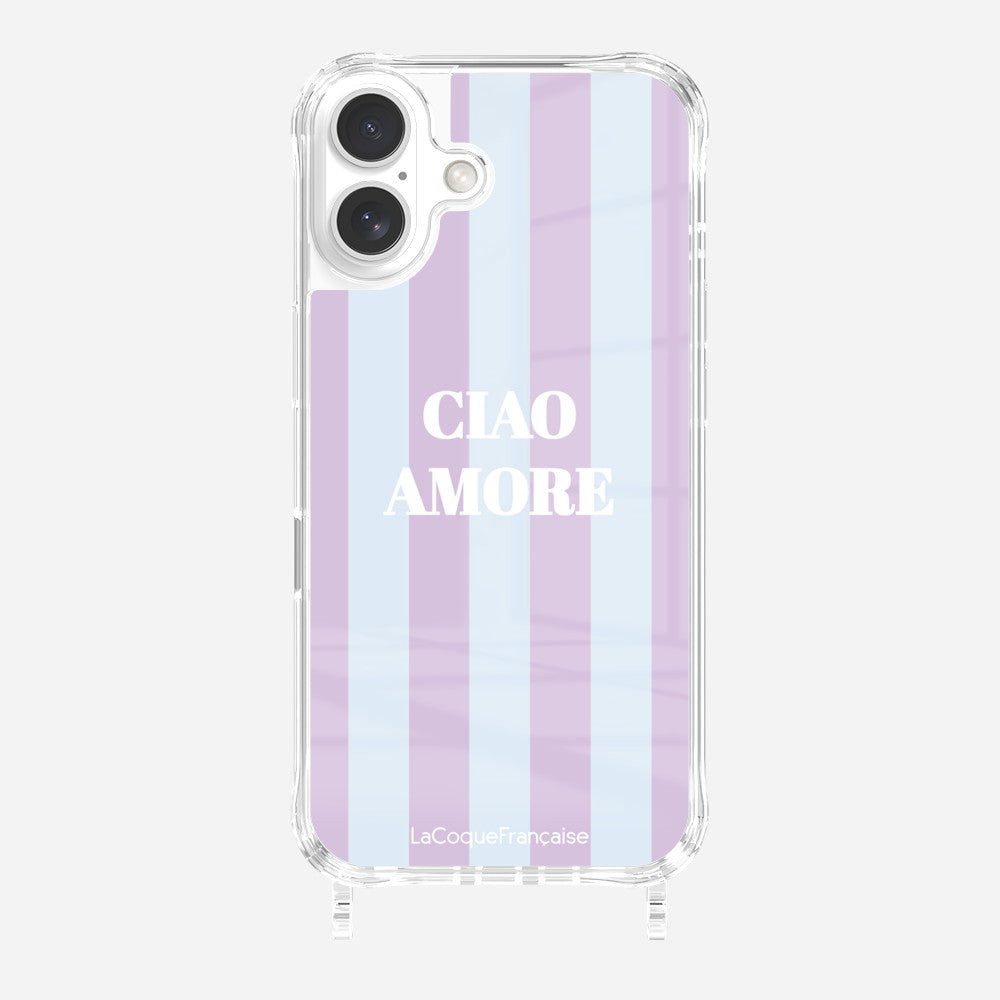 Coque Anneaux Imprimee Ciao Amore Violet