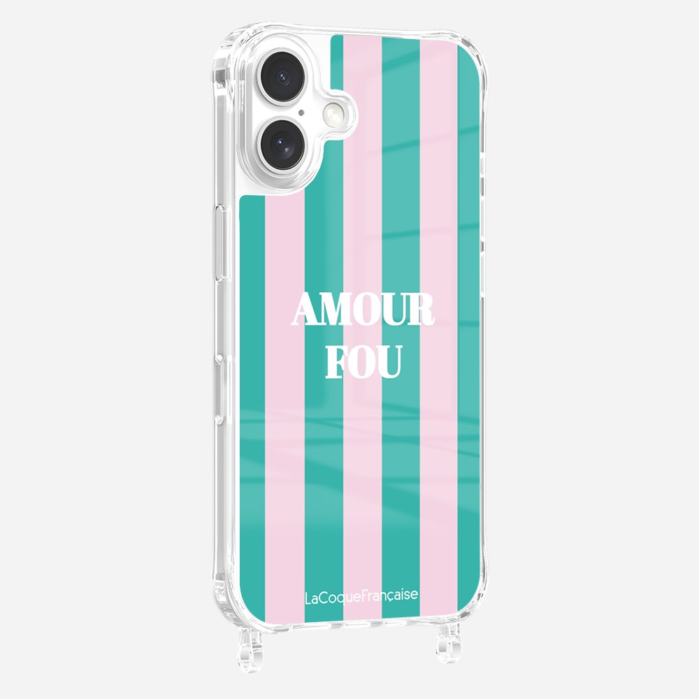 Coque Anneaux Imprimee Amour Fou Rose - 89