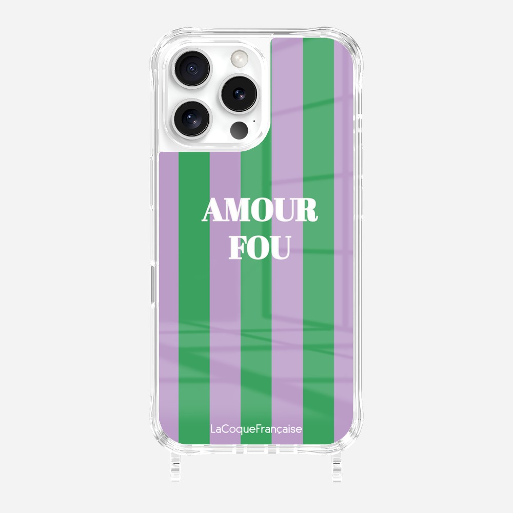 Coque Anneaux Imprimee Amour Fou Violet - 68