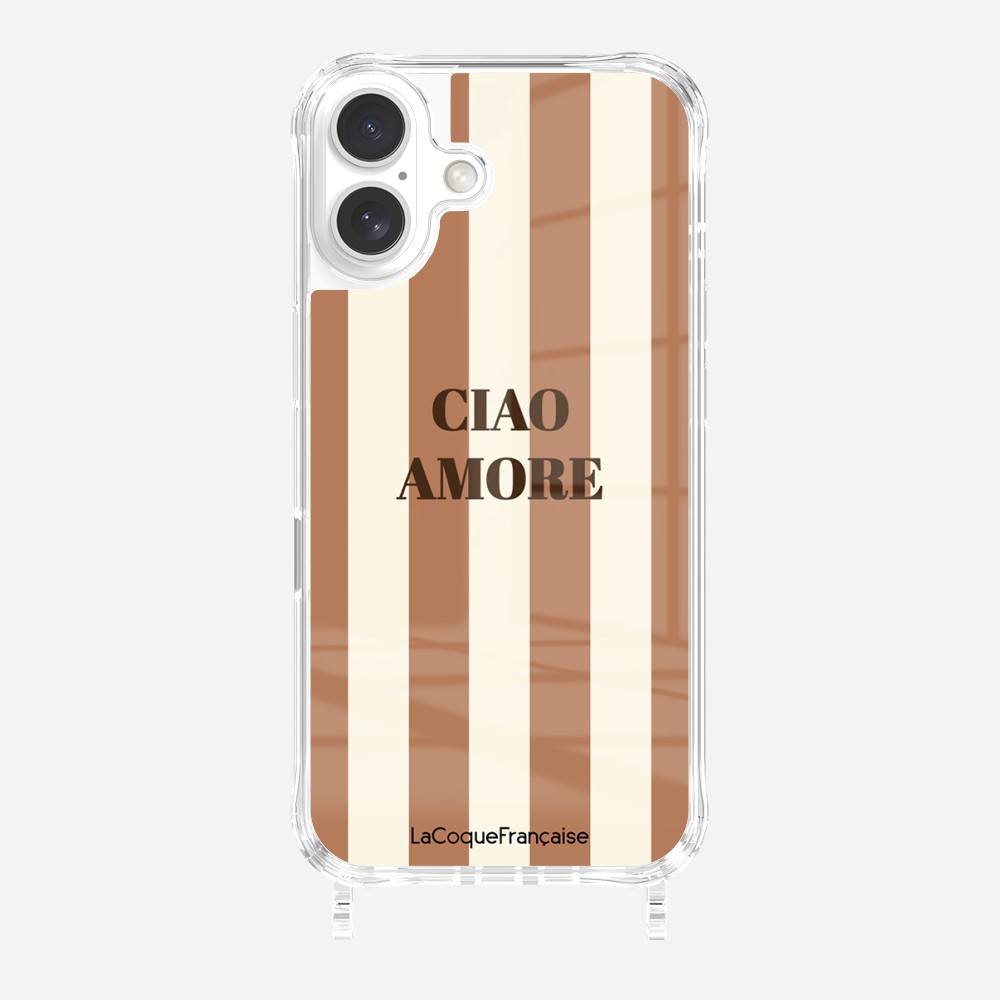 Coque Anneaux Imprimee Ciao Amore Beige - 35