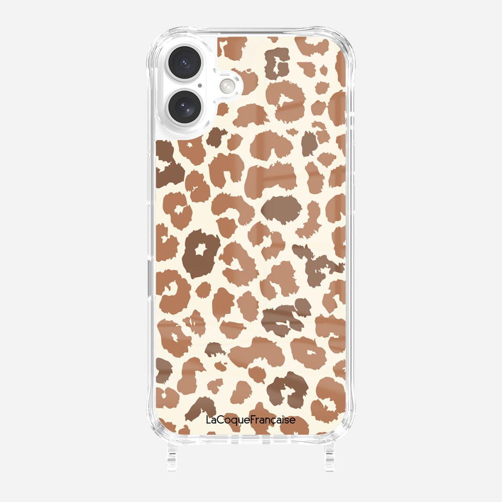 Coque Anneaux Imprimee Leopard Marron - 36