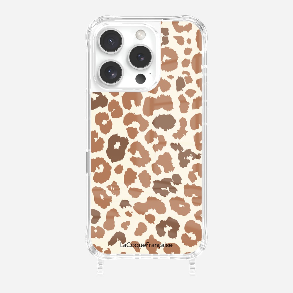 Coque Anneaux Imprimee Leopard Marron - 33
