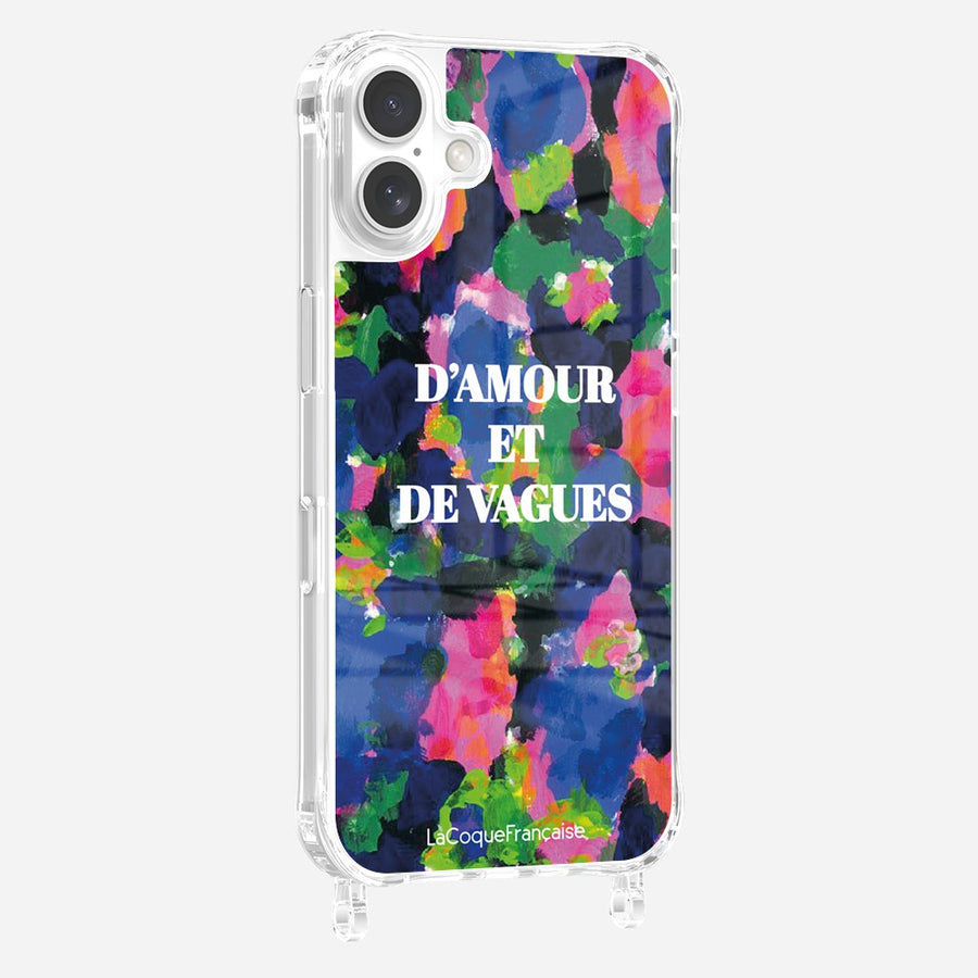 Coque Anneaux Imprimee D'amour Et De Vagues Bleu - 4