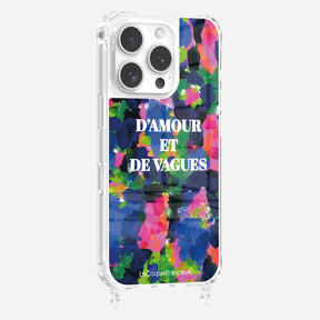 Blue Love and Waves Printed Ring Case