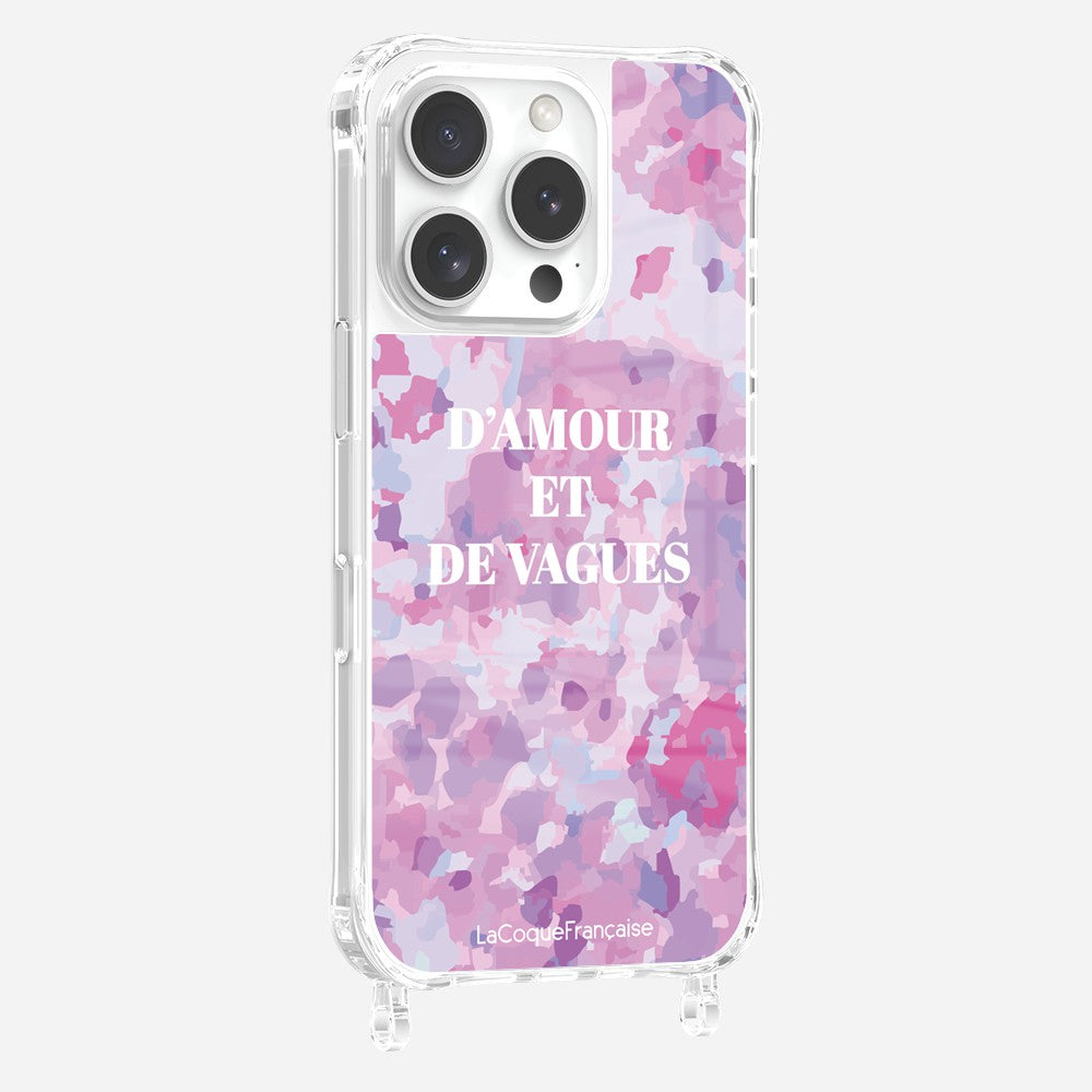 Coque Anneaux Imprimee D'amour Et De Vagues Parme - 3