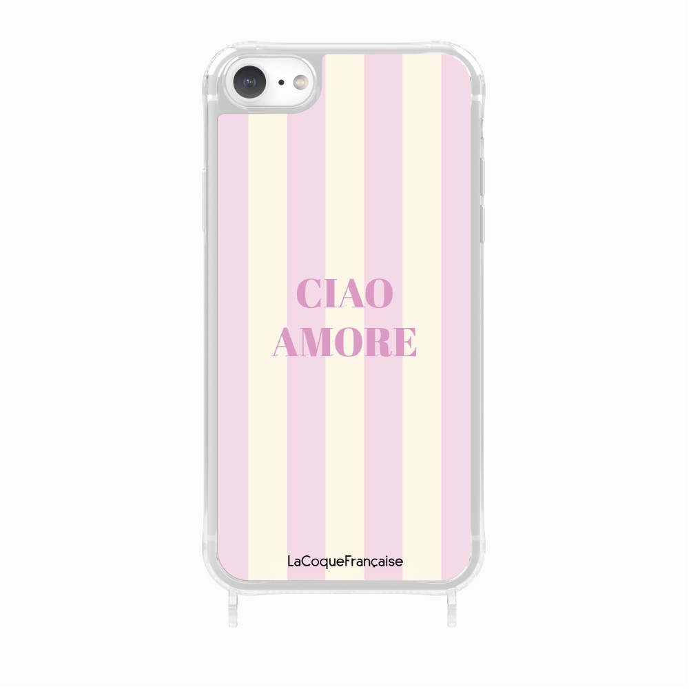 Coque Anneaux Imprimee Ciao Amore Rose