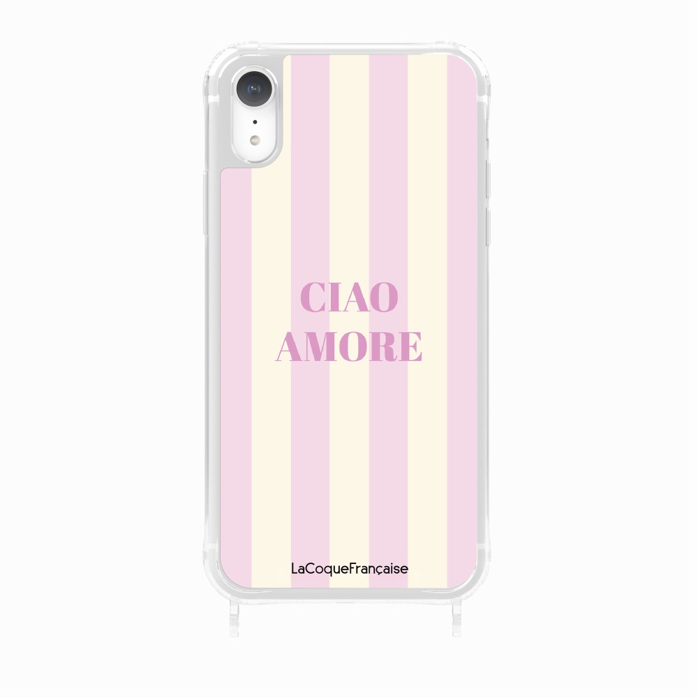Coque Anneaux Imprimee Ciao Amore Rose
