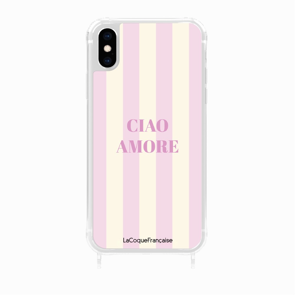 Coque Anneaux Imprimee Ciao Amore Rose