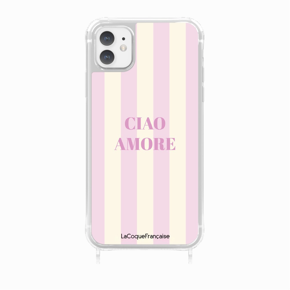 Coque Anneaux Imprimee Ciao Amore Rose