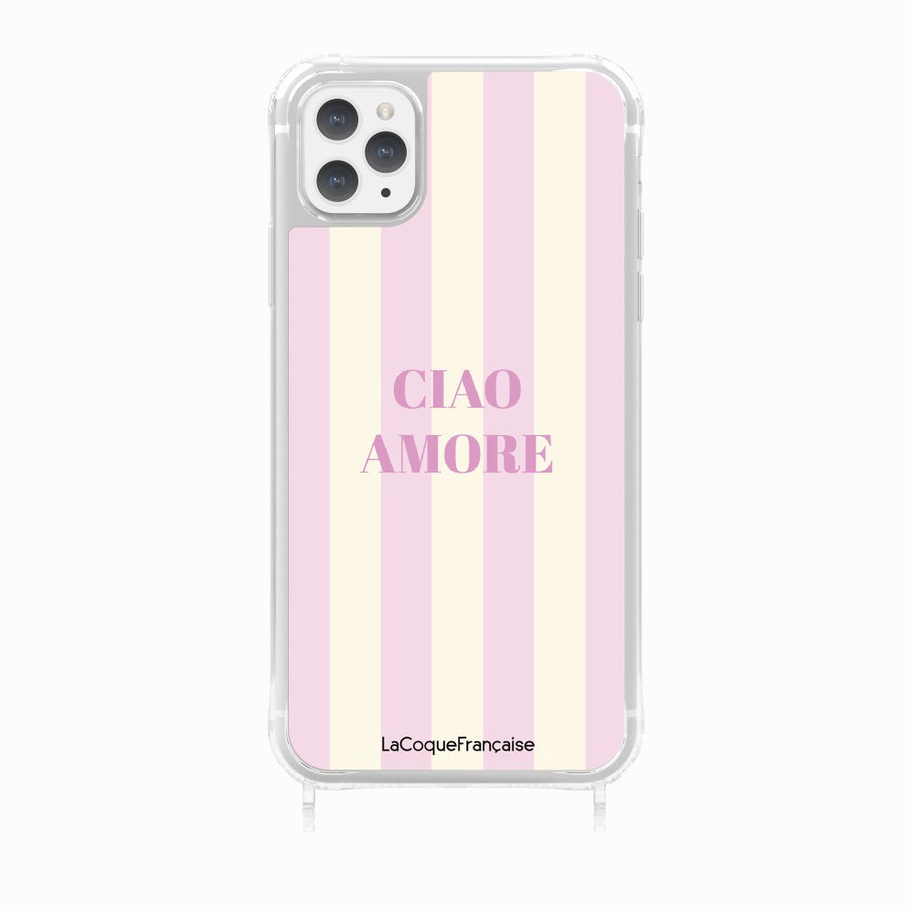 Coque Anneaux Imprimee Ciao Amore Rose