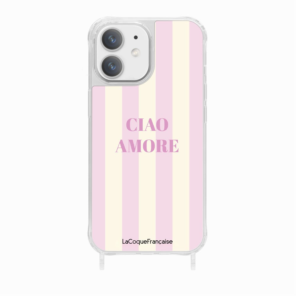 Coque Anneaux Imprimee Ciao Amore Rose