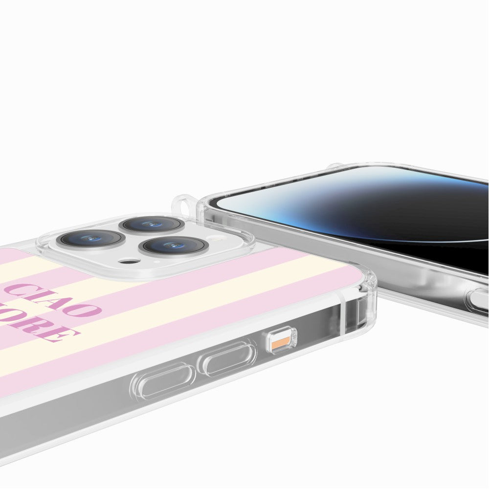 Coque Anneaux Imprimee Ciao Amore Rose