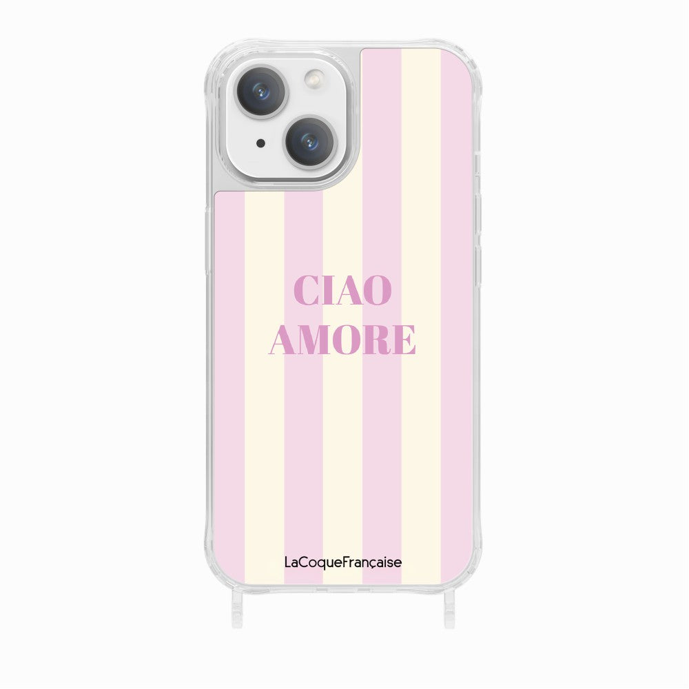 Coque Anneaux Imprimee Ciao Amore Rose
