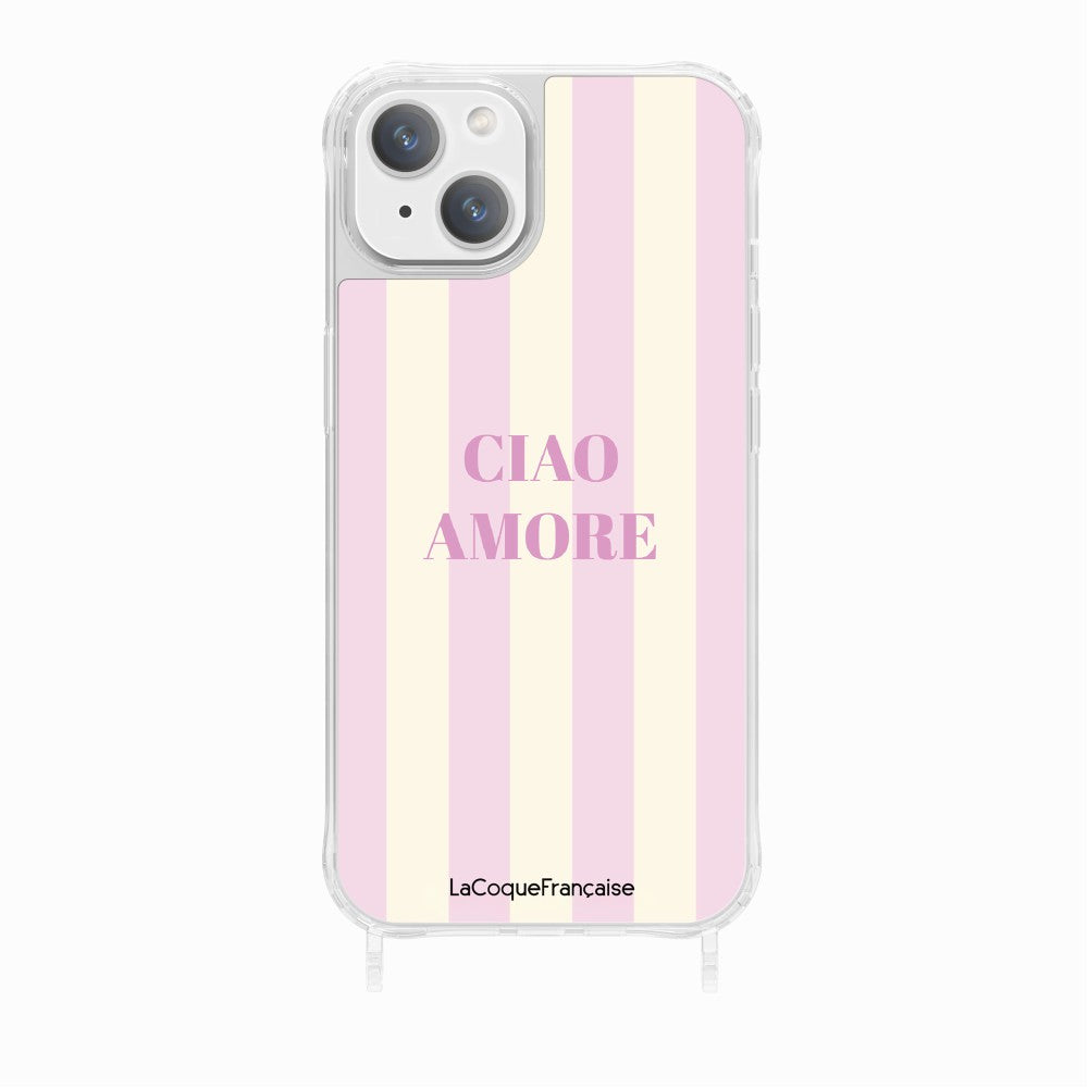 Coque Anneaux Imprimee Ciao Amore Rose
