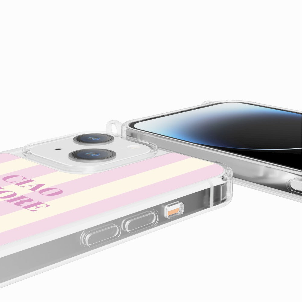 Coque Anneaux Imprimee Ciao Amore Rose