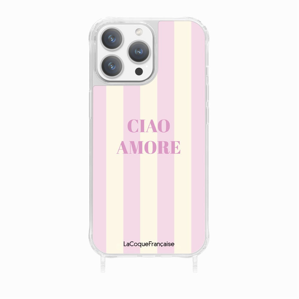 Coque Anneaux Imprimee Ciao Amore Rose