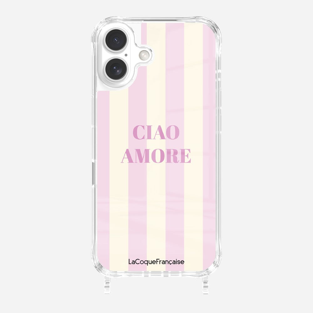Coque Anneaux Imprimee Ciao Amore Rose