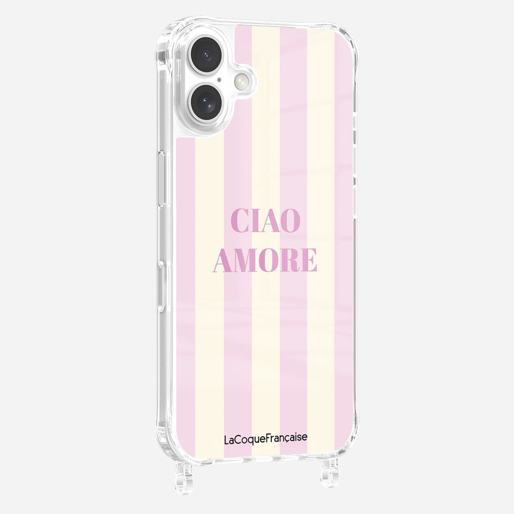 Coque Anneaux Imprimee Ciao Amore Rose