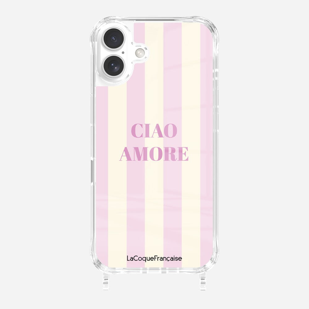 Coque Anneaux Imprimee Ciao Amore Rose
