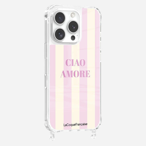 Coque Anneaux Imprimee Ciao Amore Rose