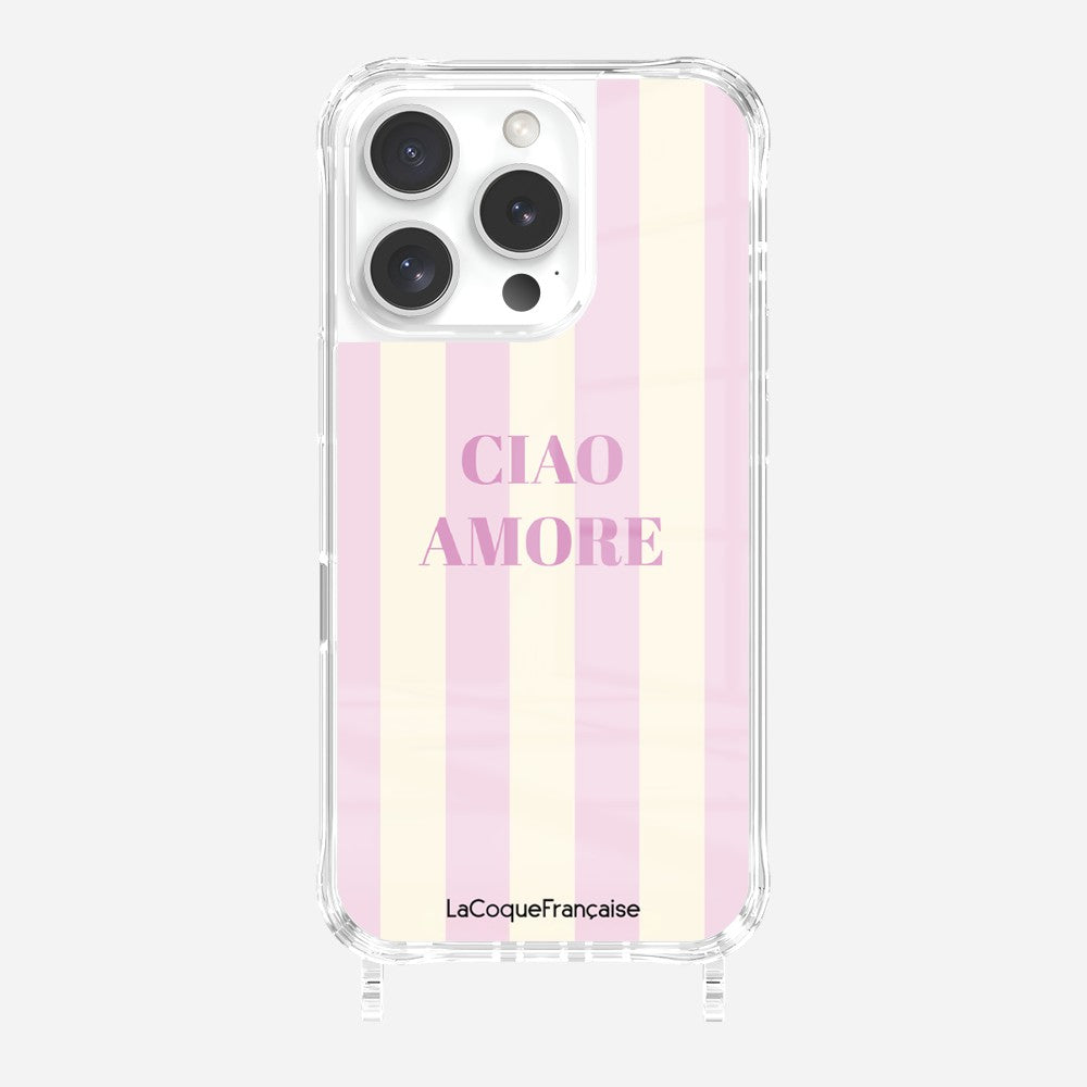 Coque Anneaux Imprimee Ciao Amore Rose