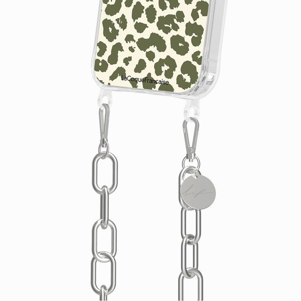 Coque Anneaux Imprimee Leopard Kaki