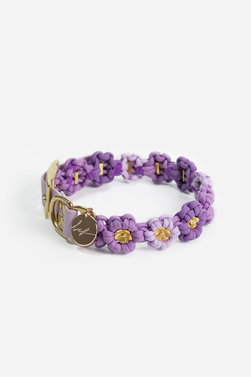 Laika purple dog collar - L